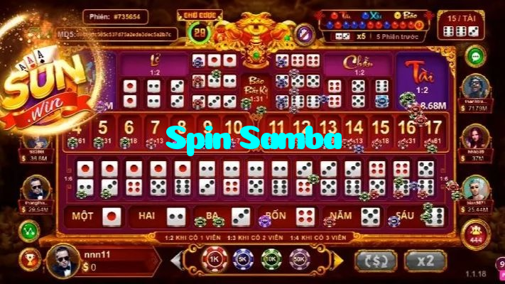 available types of Spin Samba bet including pre-match live express and system bets